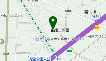 北三公園の地図画像