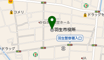 羽生市役所の地図画像