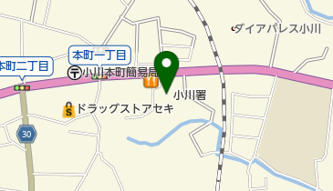 小川警察署の地図画像