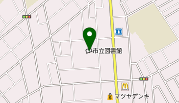 越谷市立図書館の地図画像