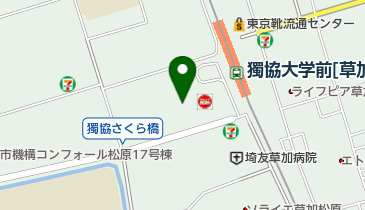 草加市立中央図書館の地図画像