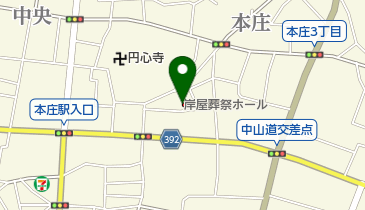 岸屋葬祭ホールの地図画像