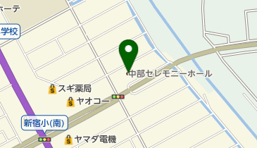 中部セレモニーホールの地図画像