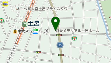 彩愛メモリアル土呂ホールの地図画像
