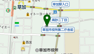 武蔵野銀行草加支店の地図画像