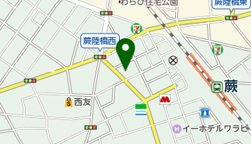 武蔵野銀行蕨支店の地図画像