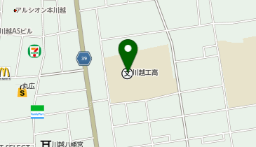 埼玉県立川越工業高校の地図画像