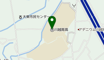 埼玉県立川越南高校の地図画像