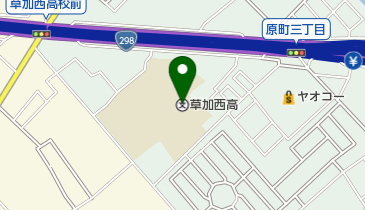 埼玉県立草加西高校の地図画像