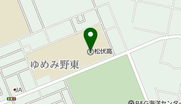 埼玉県立松伏高校の地図画像