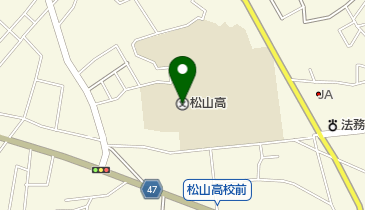 埼玉県立松山高校の地図画像