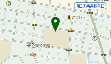 蕨市立東中学校の地図画像