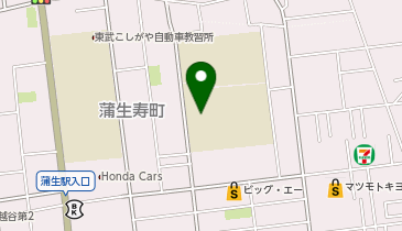 越谷市立蒲生小学校の地図画像