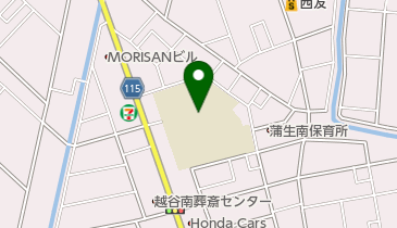 越谷市立蒲生南小学校の地図画像