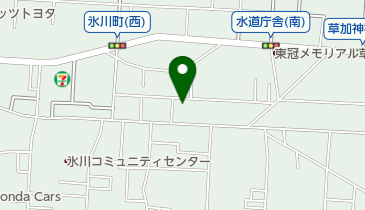 草加氷川幼稚園の地図画像
