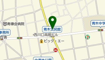 たいよう保育園中青木園の地図画像