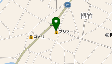 フジマート神川店の地図画像