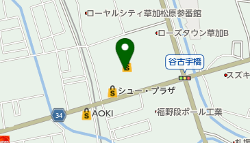 スーパーバリュー草加店の地図画像