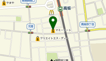 マミーマートマミープラス高坂店の地図画像