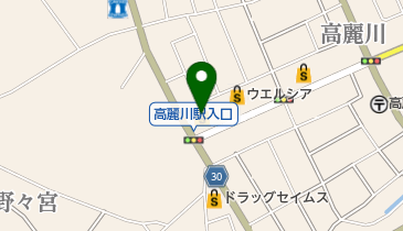 スーパーオザム高麗川店の地図画像