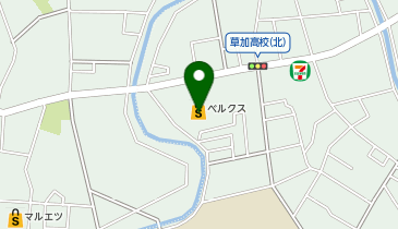 ベルクス草加青柳店の地図画像
