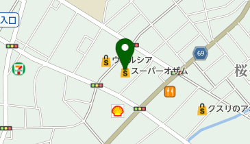 スーパーオザム深谷店の地図画像