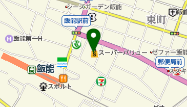 スーパーバリュー飯能店の地図画像