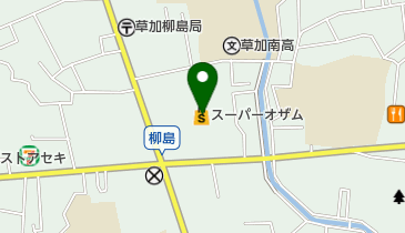 スーパーオザム草加両新田店の地図画像