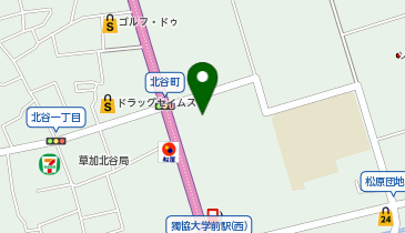 角上魚類草加店の地図画像