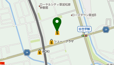 スーパーバリューロピア草加店の地図画像