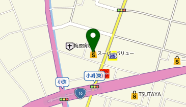 スーパーバリュー春日部小渕店の地図画像