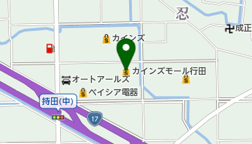 カインズモール行田の地図画像