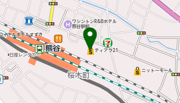 ハニーズ熊谷ティアラ店の地図画像