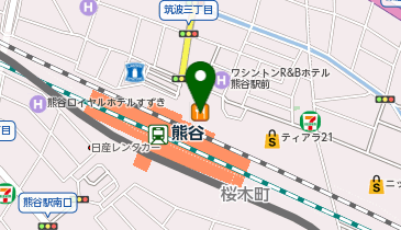 ハニーズ熊谷アズ店の地図画像