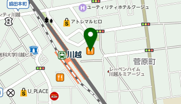 ハニーズ川越マイン店の地図画像