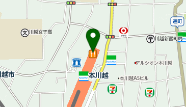ハニーズ本川越店の地図画像