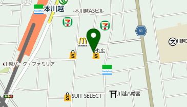 ミキハウス川越丸広店の地図画像