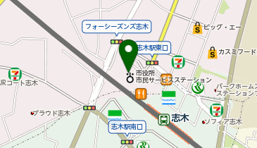 ハニーズマルイファミリー志木店の地図画像