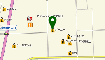 ジーユーライフガーデン東松山店の地図画像
