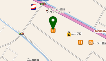 H&Mモラージュ菖蒲の地図画像