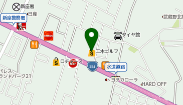 二木ゴルフ新座店の地図画像