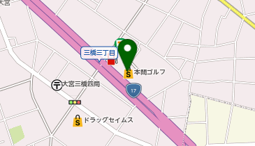 本間ゴルフ大宮店の地図画像