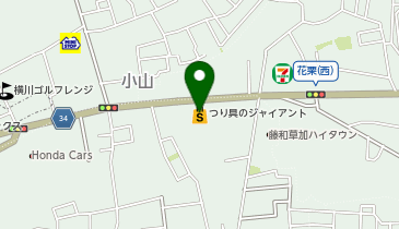つり具のジャイアント草加店の地図画像