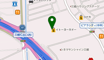 ニトリデコホームイトーヨーカドー三郷店の地図画像