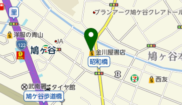 金川屋書店の地図画像