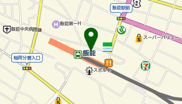 くまざわ書店飯能店の地図画像