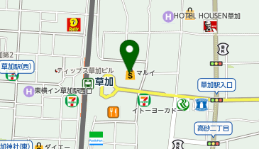 Luck Rack草加マルイ店の地図画像