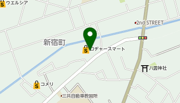 ロヂャースマート川越中台店の地図画像