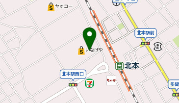 ダイソーいなげや北本駅前店の地図画像