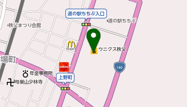ダイソーウニクス秩父店の地図画像